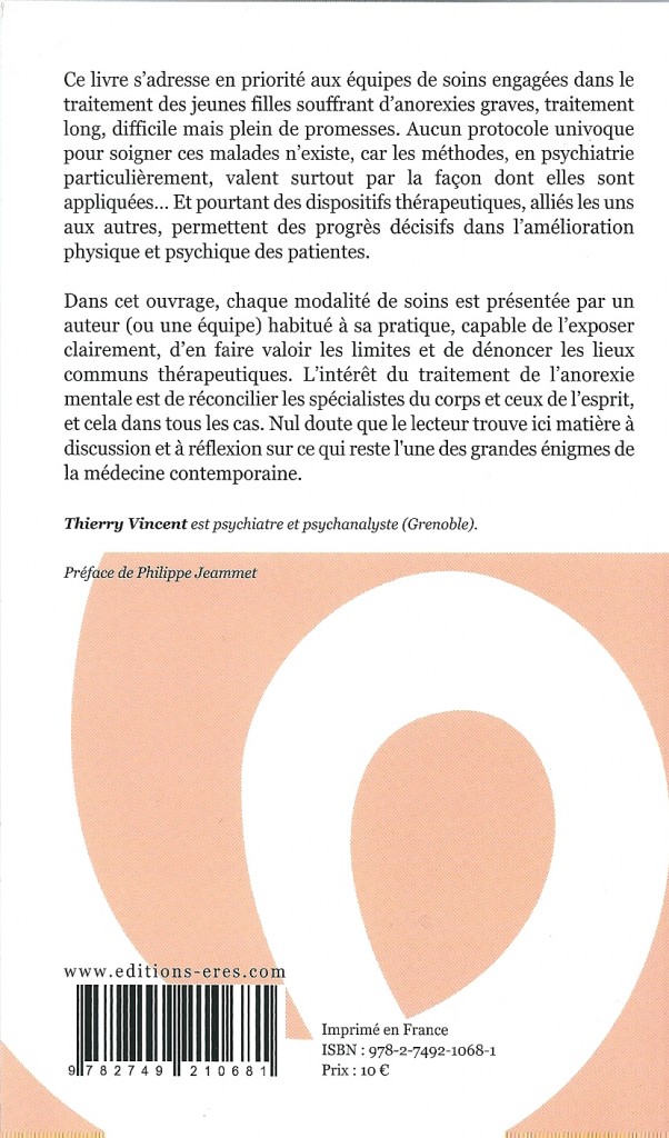 Soigner les anorexies graves, la jeune fille et la mort verso